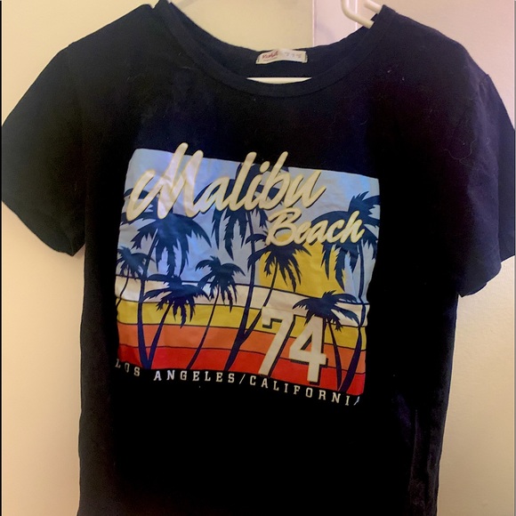 black malibu beach t shirt - Picture 1 of 1